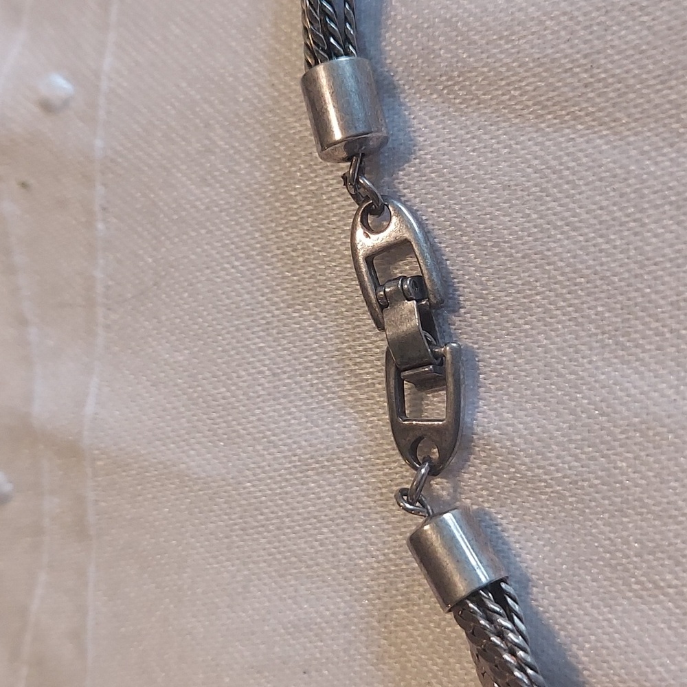 Vintage Sterling Braided Necklace - Picture 4 of 5